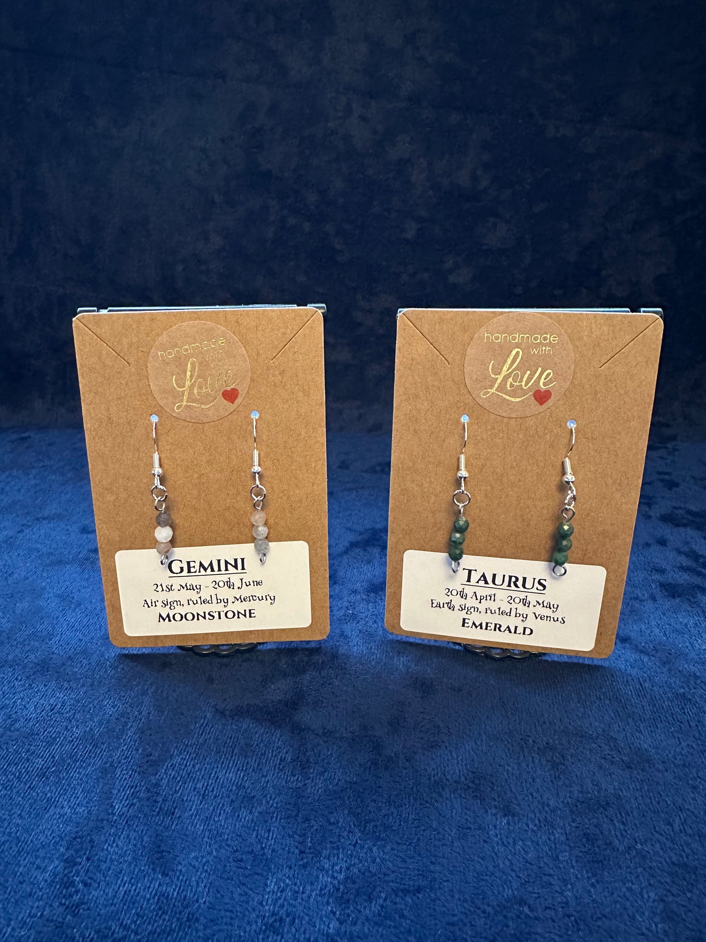 Earrings - Birthstone and Zodiac with GEMSTONES