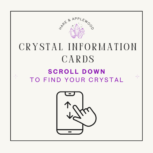 Crystal information cards P Q R S T U V W X Y Z